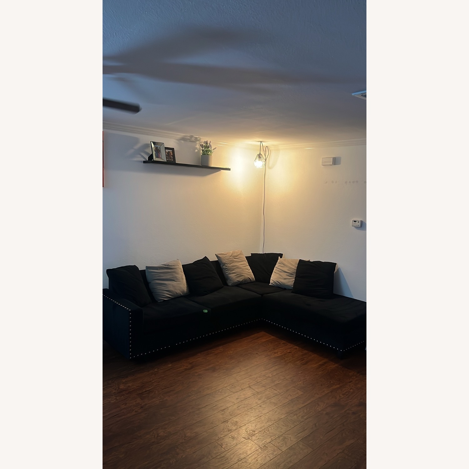 Black 2 Piece Sectional - image-2