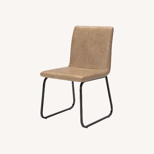 Used Ashley Light Brown Leather Dining Chairs for sale on AptDeco