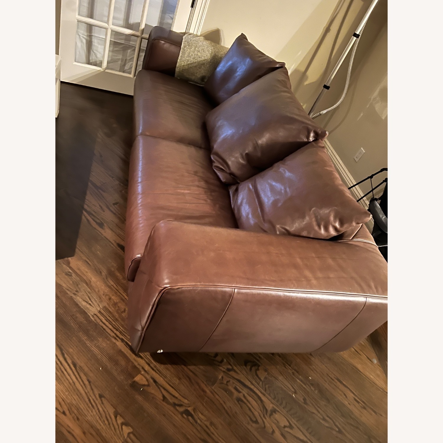 Natuzzi Dark Brown Leather 2 Piece Sectional - image-4