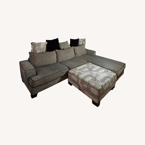 Used Bob's Discount Furniture Fabric 2 Piece Sectional for sale on AptDeco
