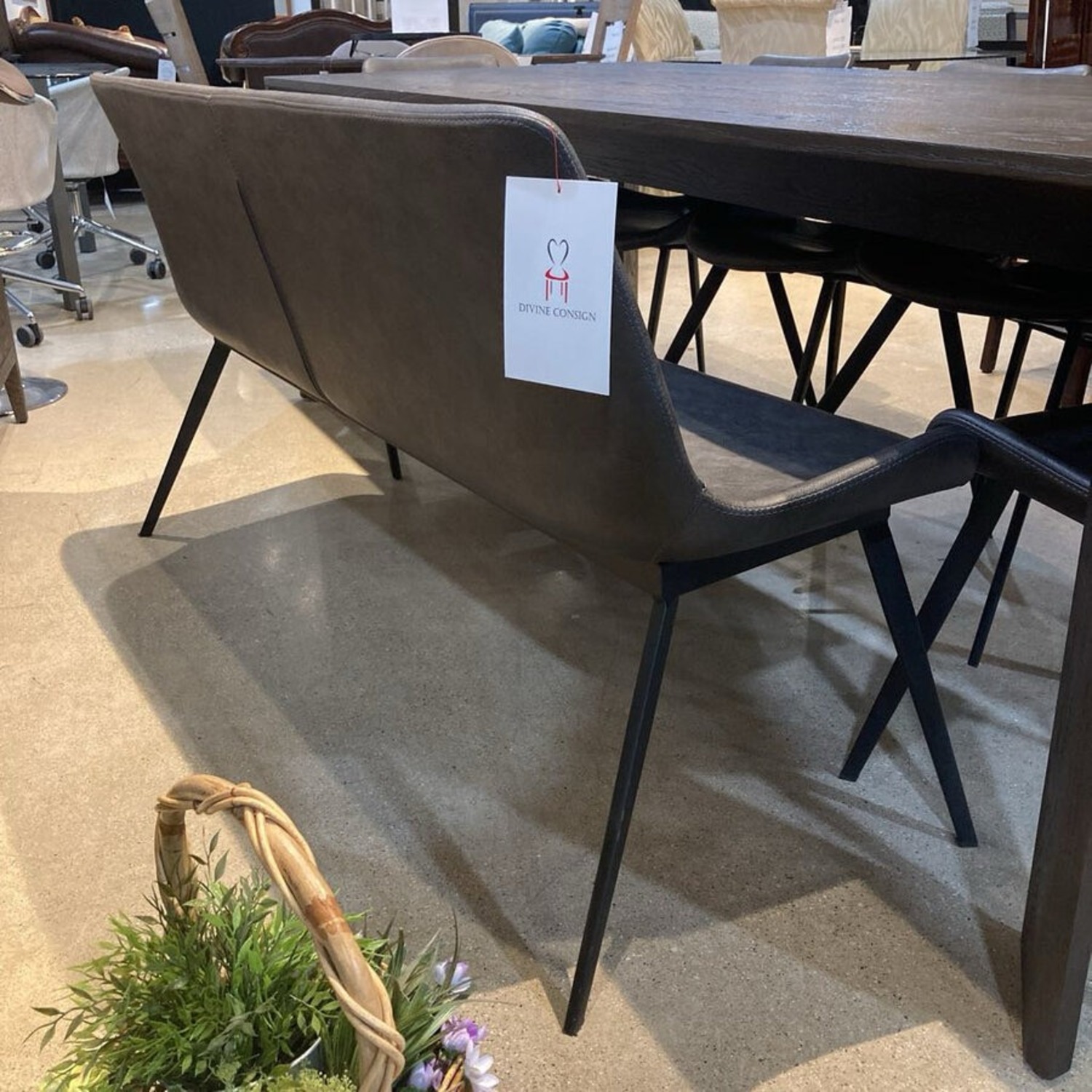 Arhaus Gage Faux Leather Dining Bench - image-11