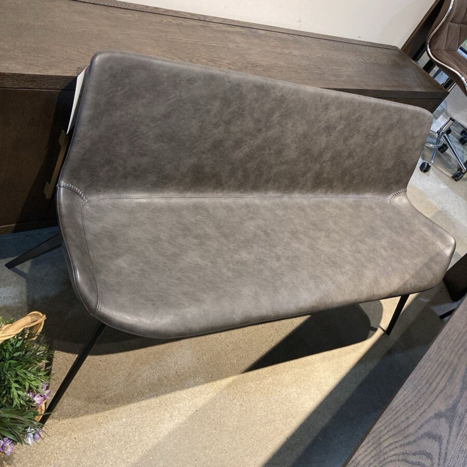 Arhaus Gage Faux Leather Dining Bench - image-4