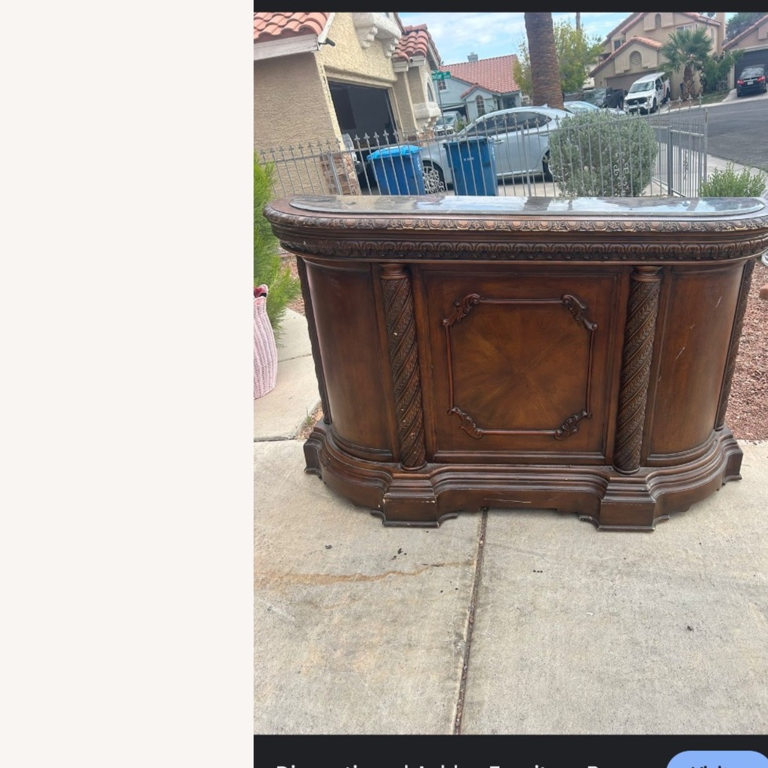 Ashley Furniture Wooden Bar Stand  - image-2