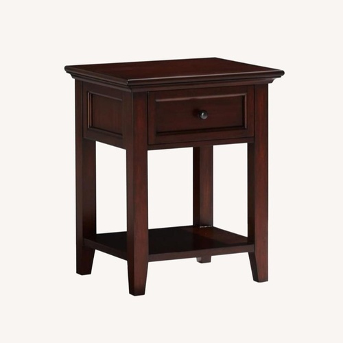 Used Pottery Barn Hudson Dark Brown Side Table for sale on AptDeco