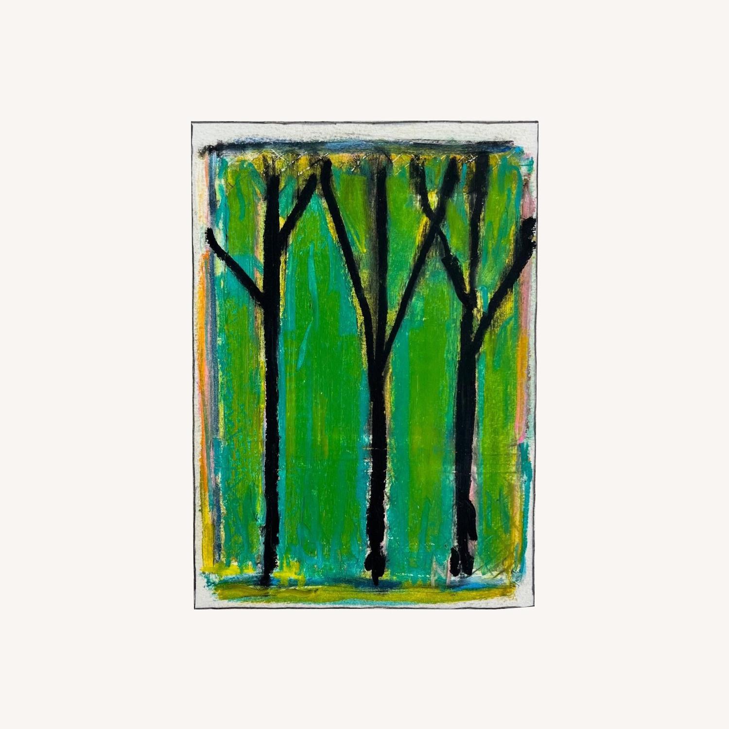 Vintage Abstract Oil Pastel by Paul Rinaldi - image-0