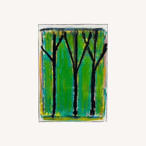 Used Vintage Abstract Oil Pastel by Paul Rinaldi for sale on AptDeco