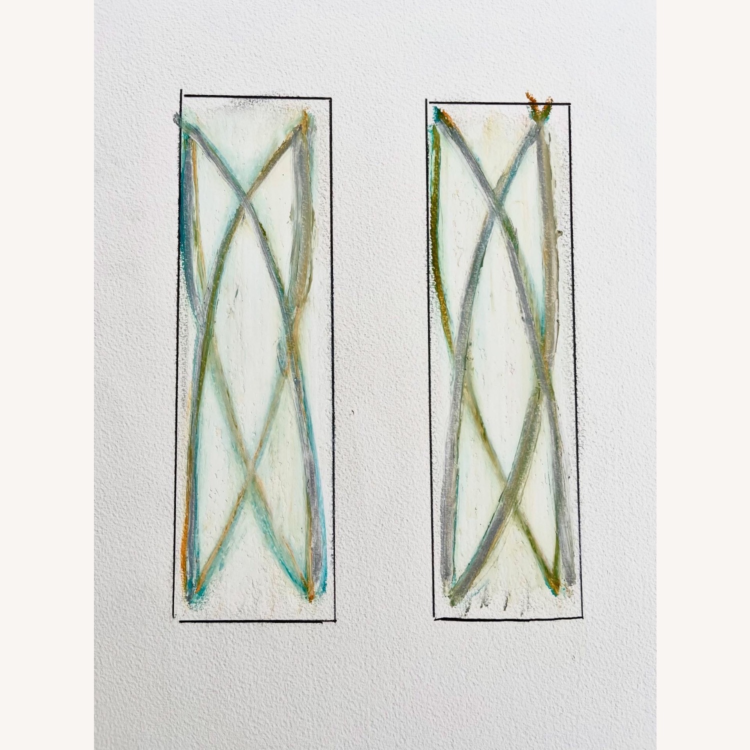 Vintage Abstract Oil Pastel 2 by Paul Rinaldi - image-1