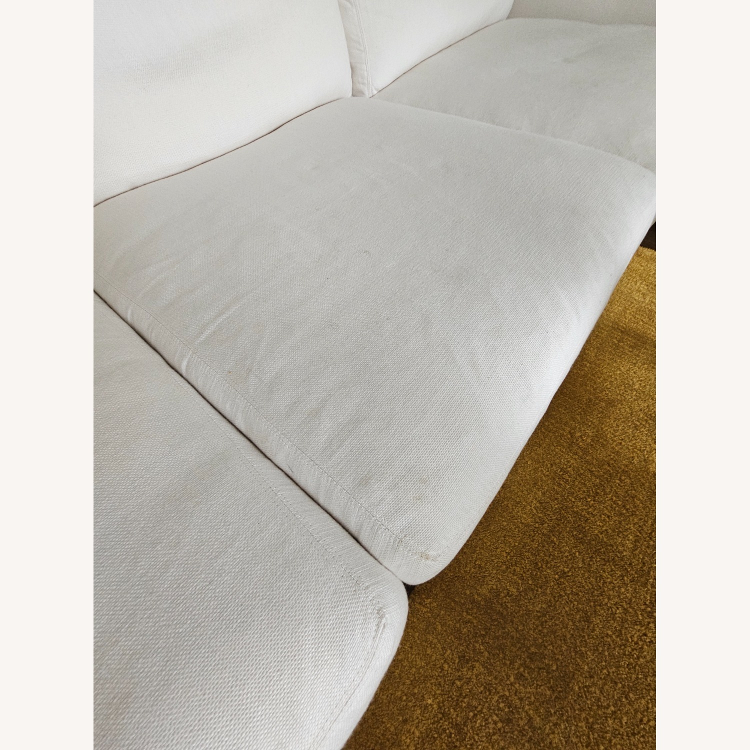Pottery Barn White Linen 3+ Piece Sectional - image-5