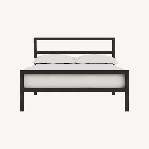 Used Room & Board Parson Black Metal Queen Bed for sale on AptDeco
