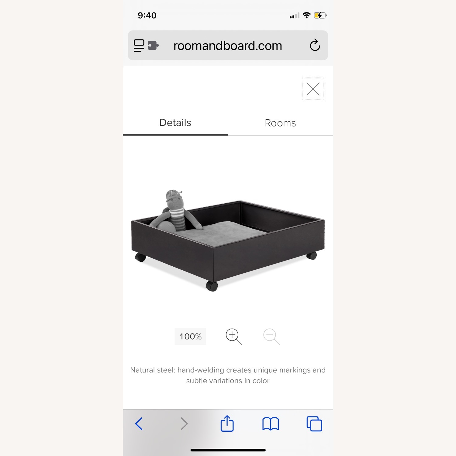 Room & Board Parson Black Metal Queen Bed - image-5