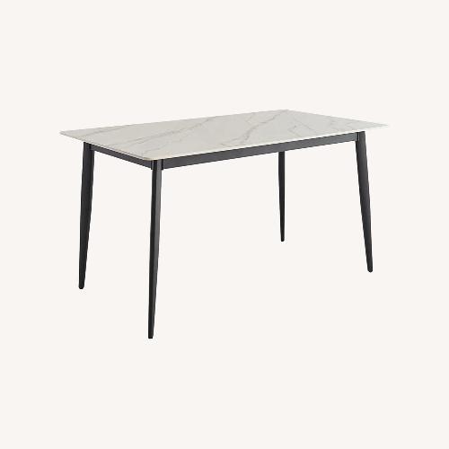 Used Wayfair White Glass Dining Table for sale on AptDeco