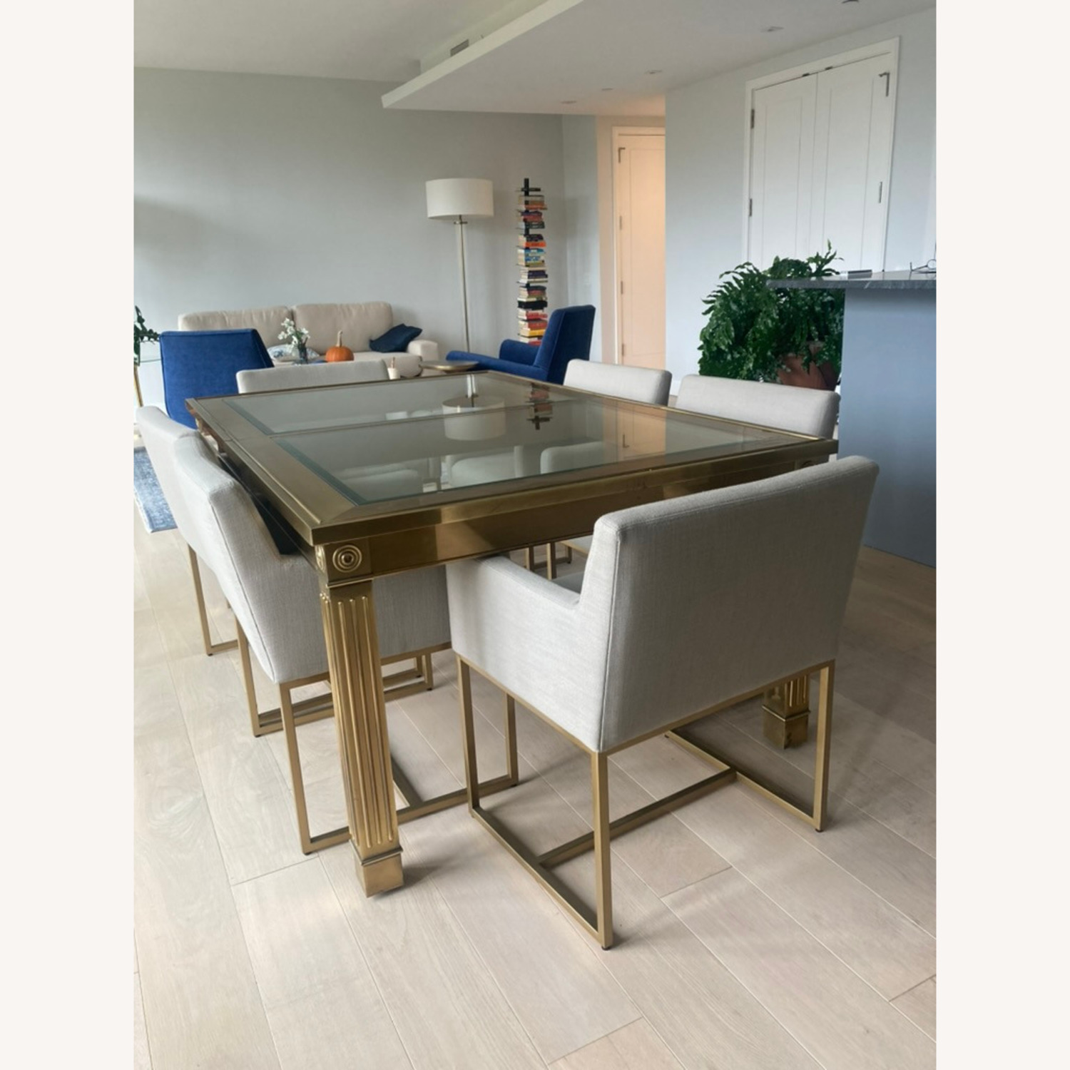 Regency Mastercraft Brass Dining Table - image-3