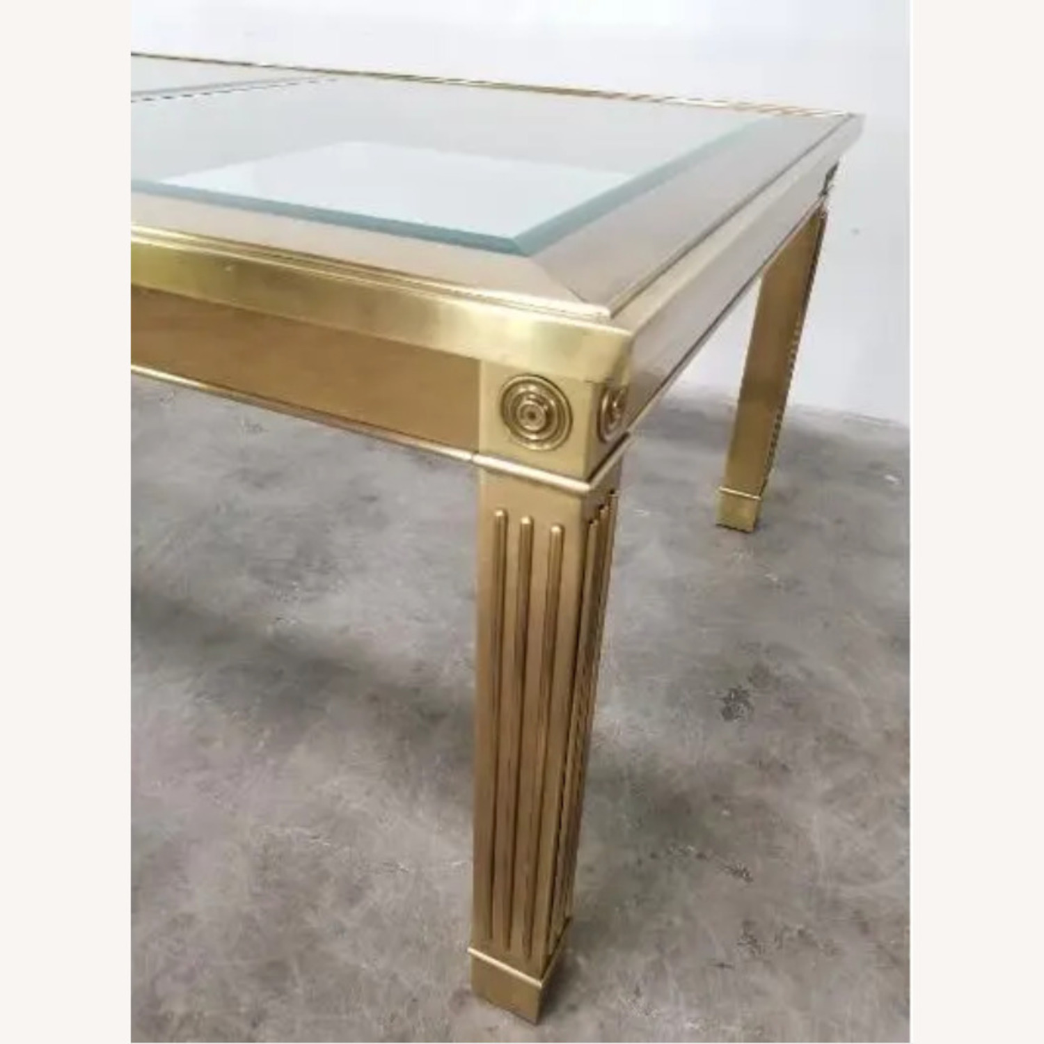 Regency Mastercraft Brass Dining Table - image-5