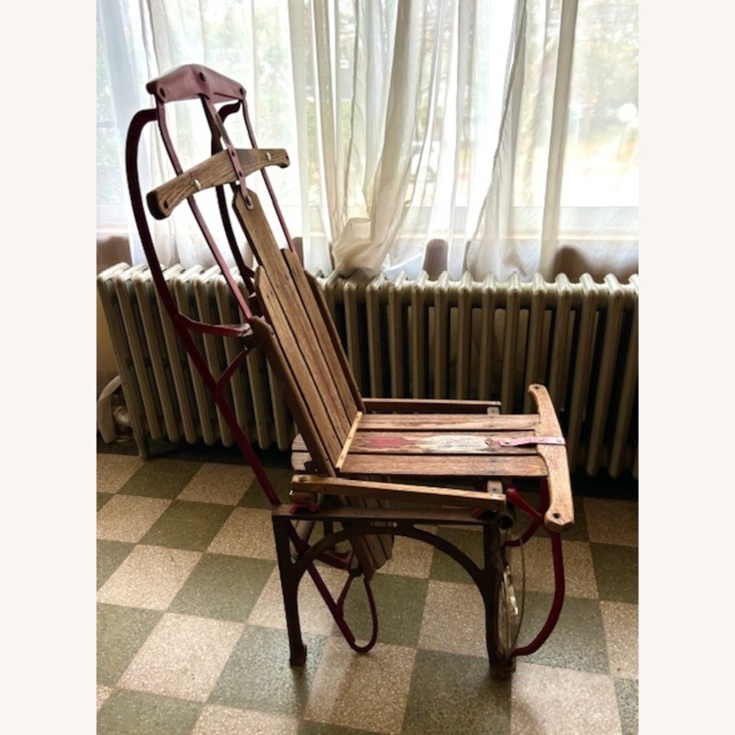 Dark Brown Wood Accent Chair - image-6