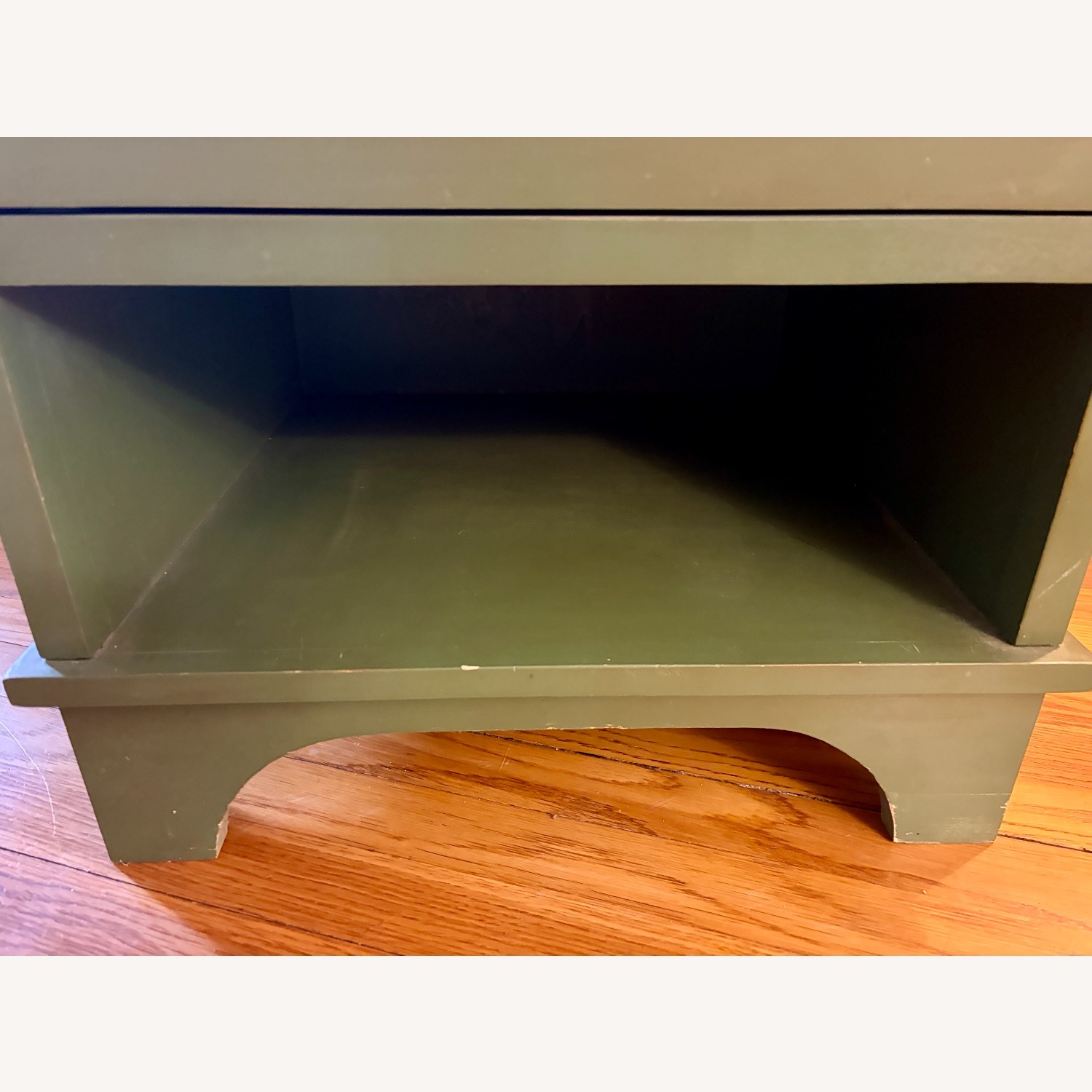 Pottery Barn Green Wood Side Tables - image-3