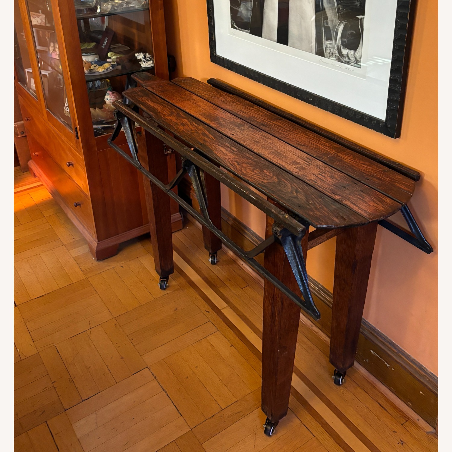 Dark Brown Wood Side Table - image-6