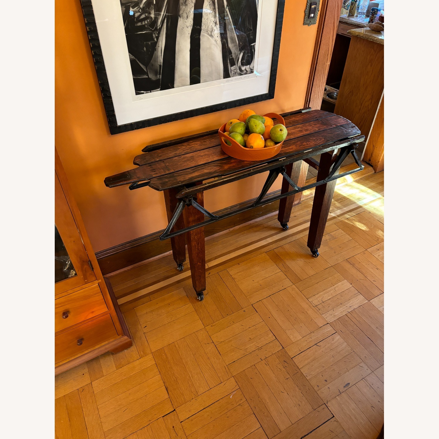 Dark Brown Wood Side Table - image-1