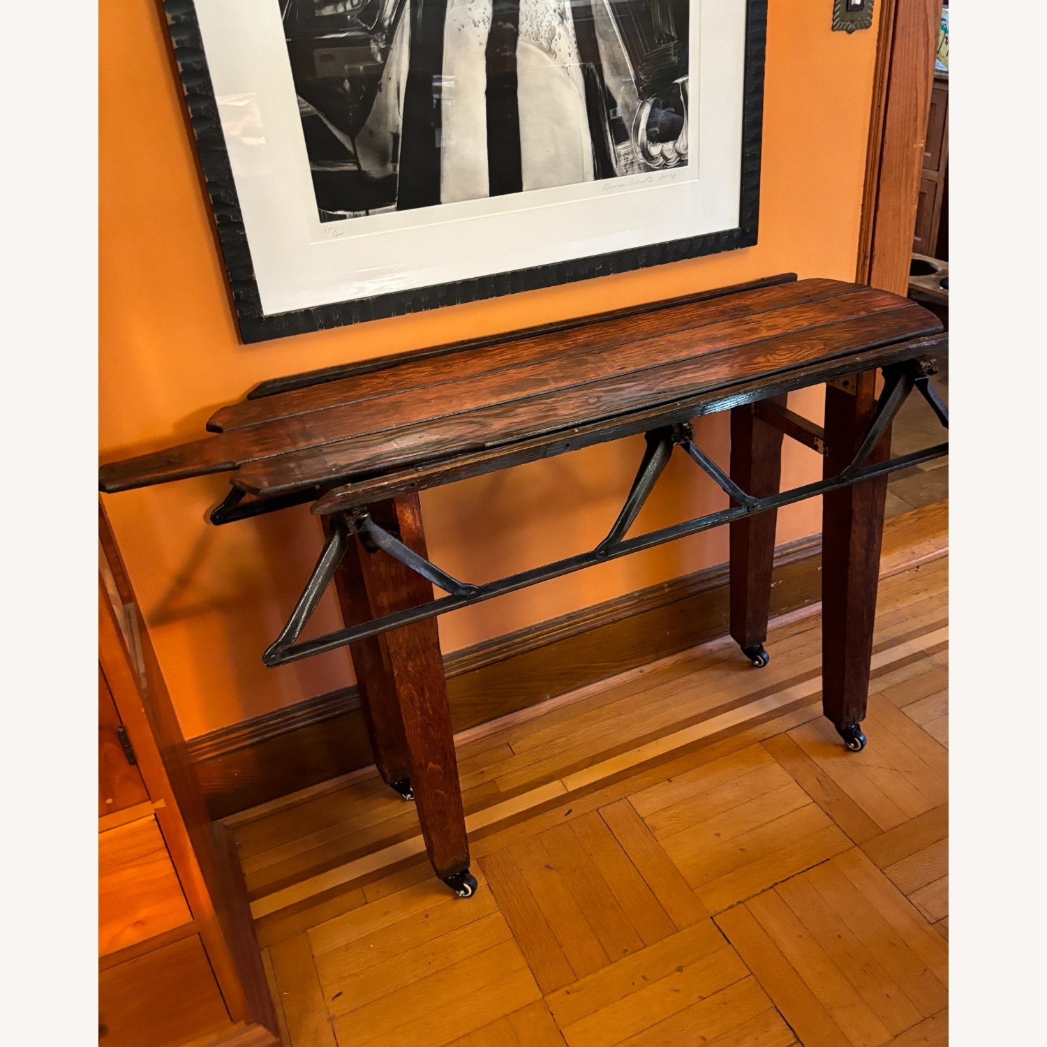 Dark Brown Wood Side Table - image-5