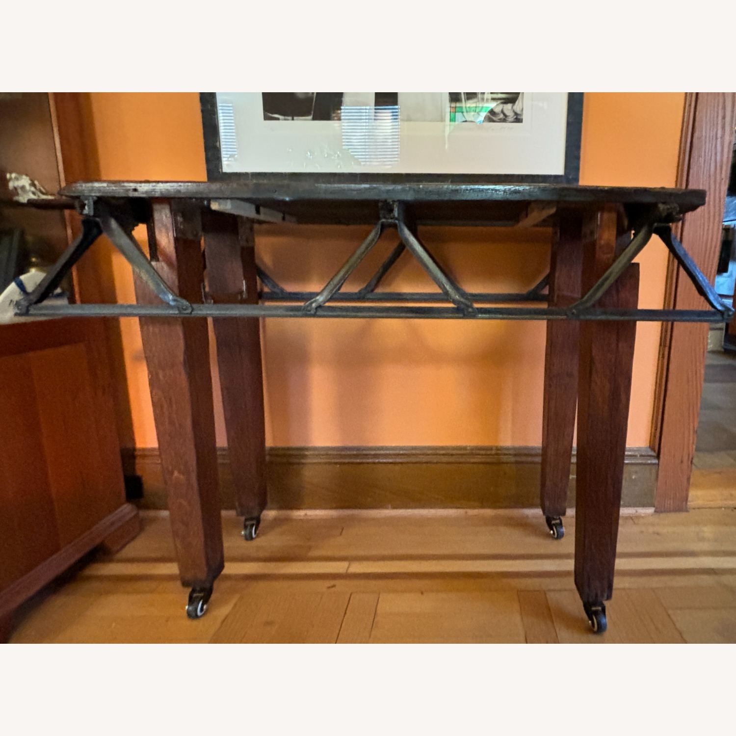 Dark Brown Wood Side Table - image-2