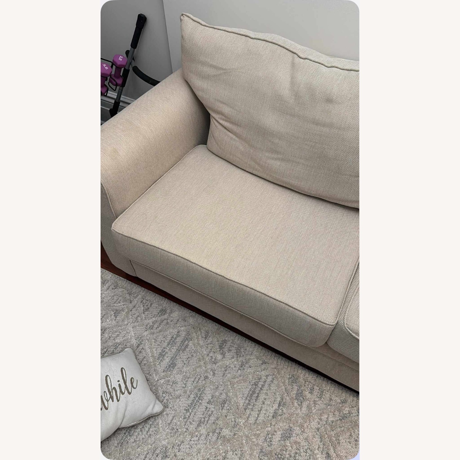 Laurel Beige 90'' Sleeper Sofa with Queen Gel Mattress - image-3