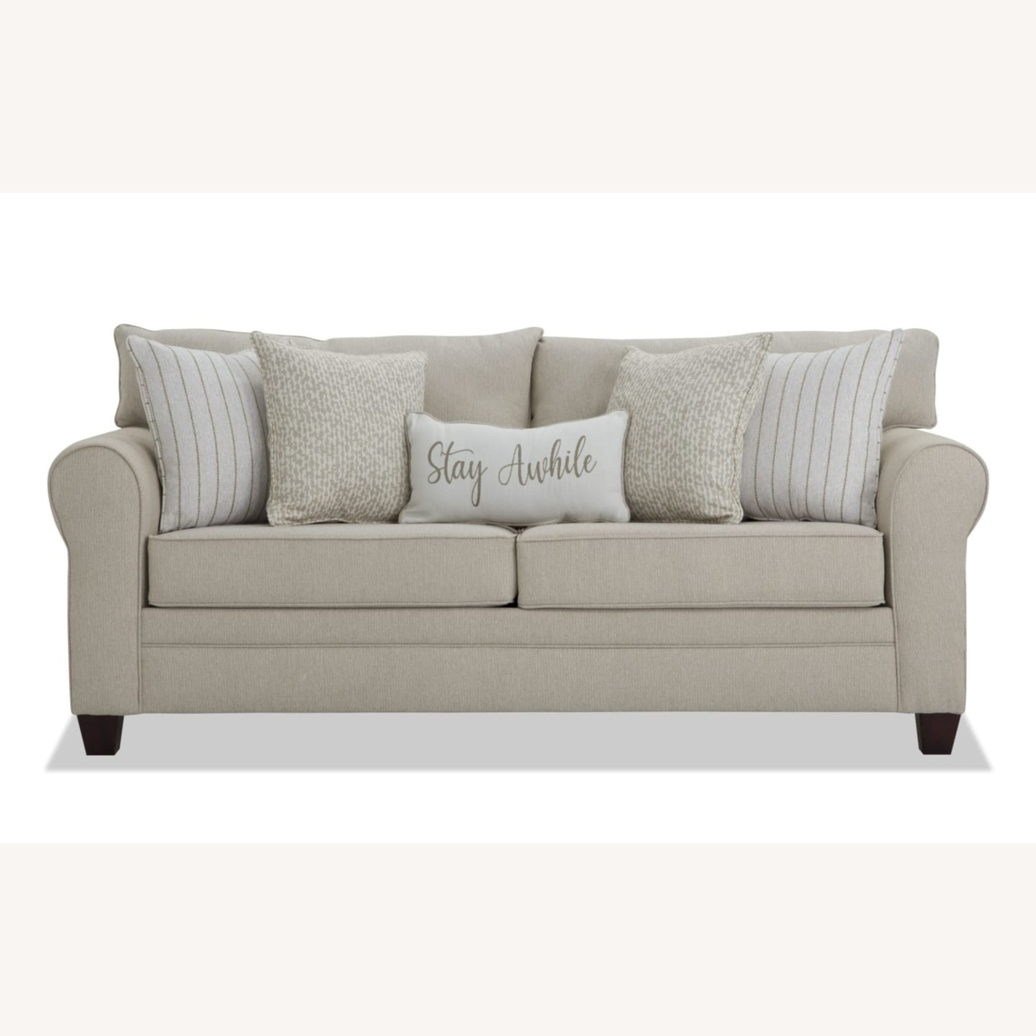 Laurel Beige 90'' Sleeper Sofa with Queen Gel Mattress - image-4