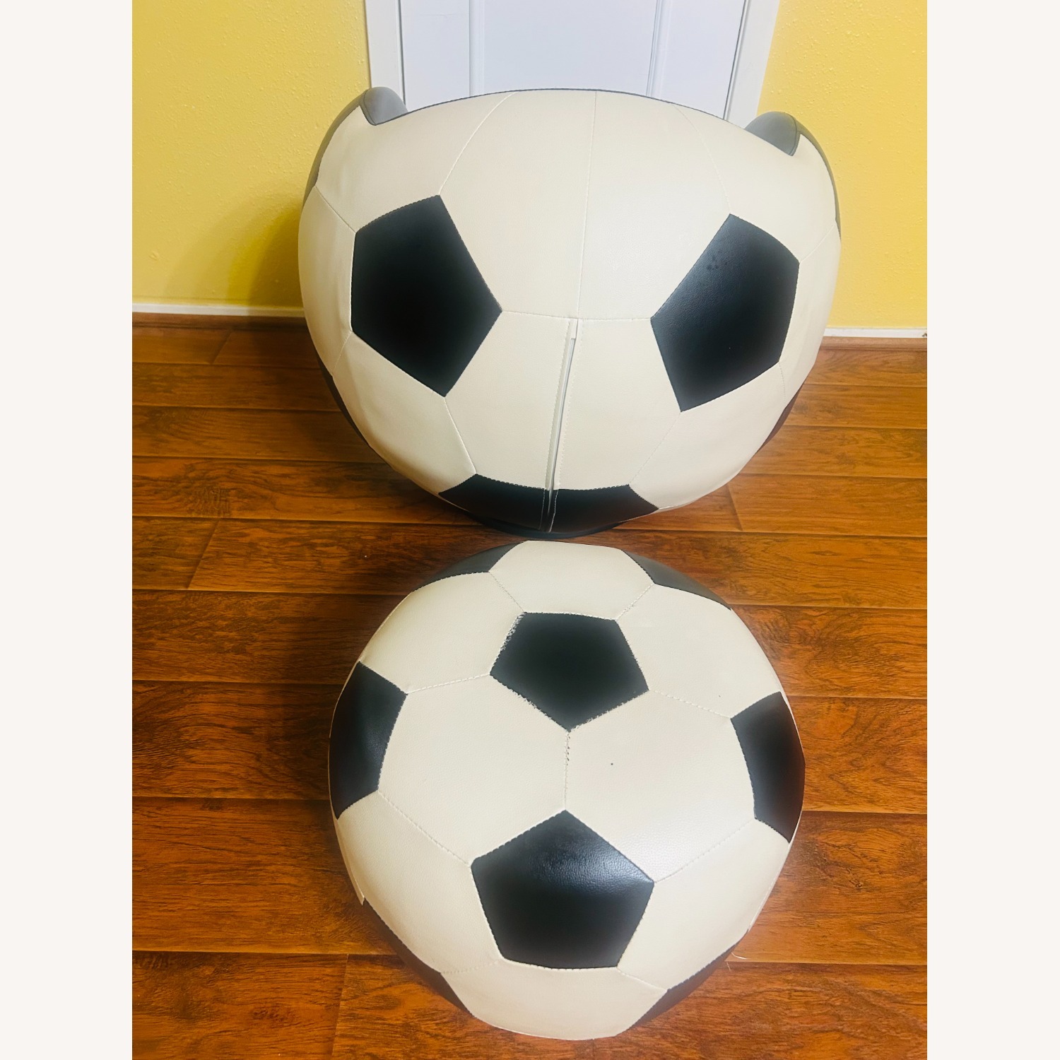 Kids Sports Zone Soccer Ball Chair - image-2