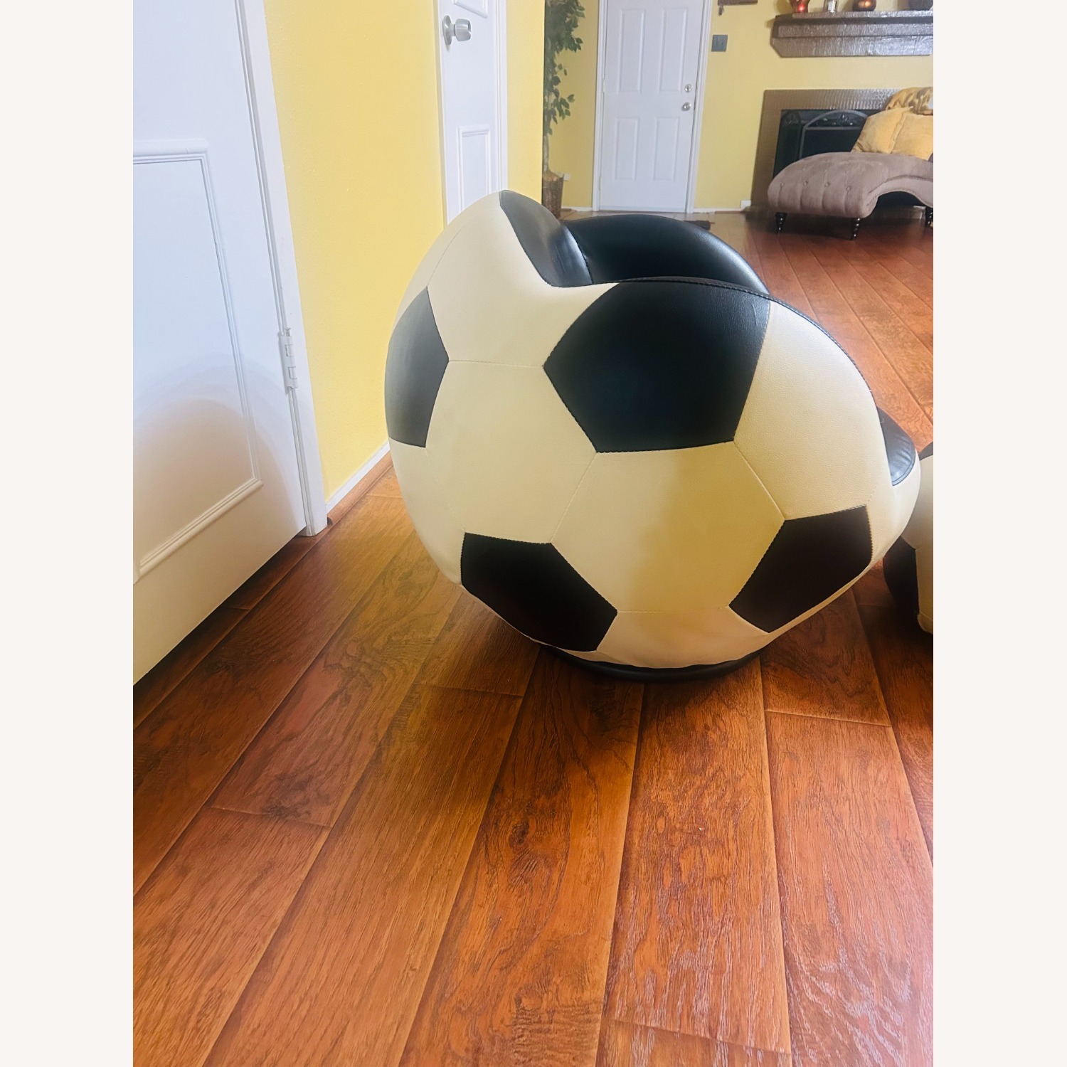 Kids Sports Zone Soccer Ball Chair - image-3