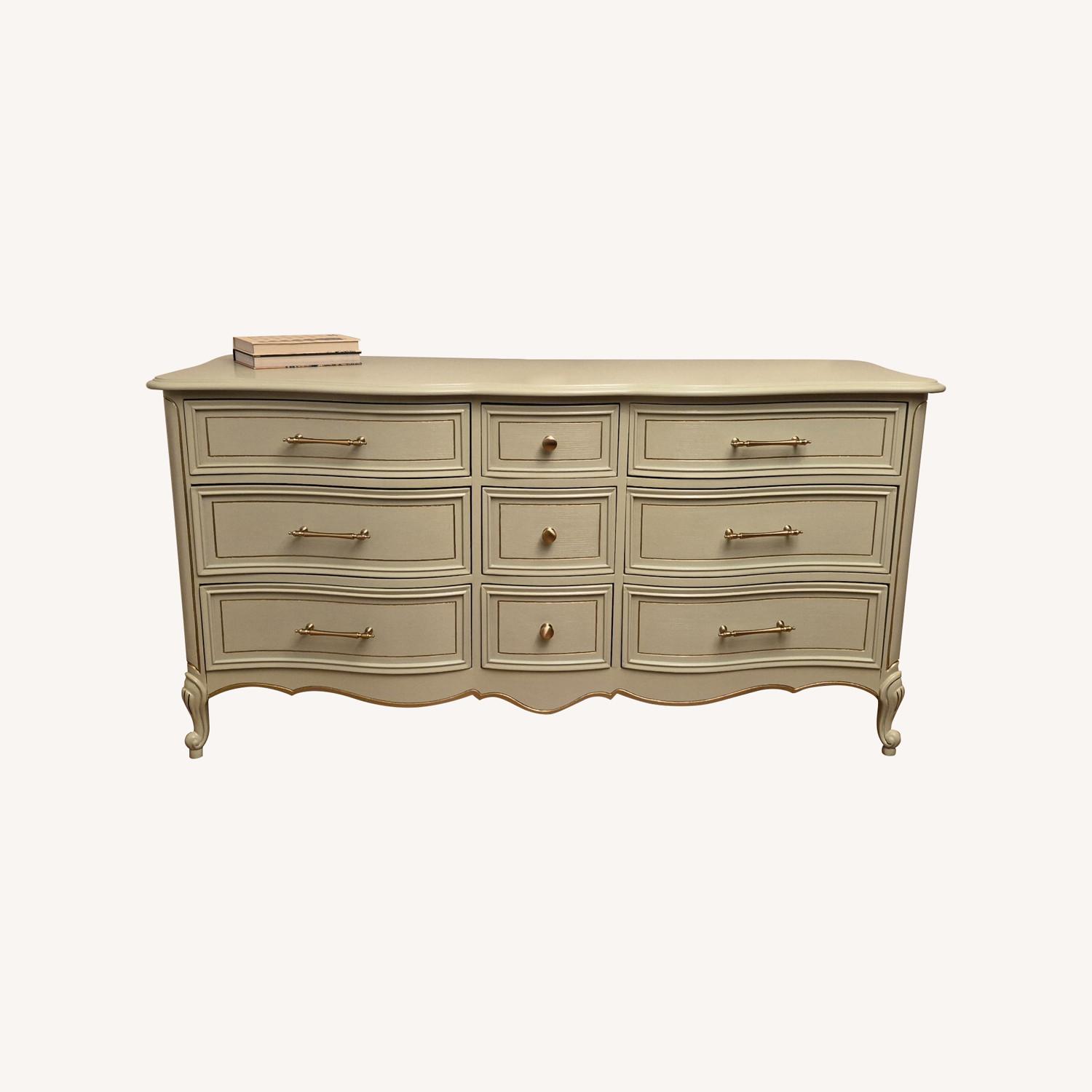 Vintage Dixie 9-Drawer Dresser in Sage Green - image-0