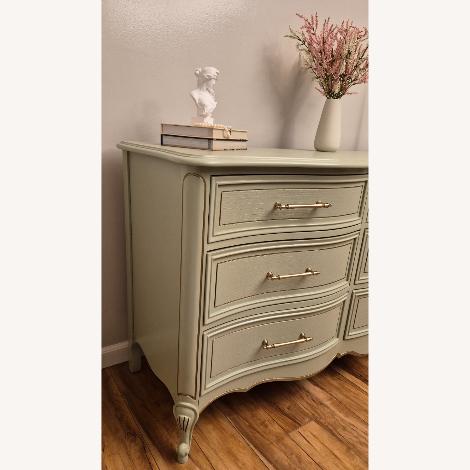 Vintage Dixie 9-Drawer Dresser in Sage Green - image-12