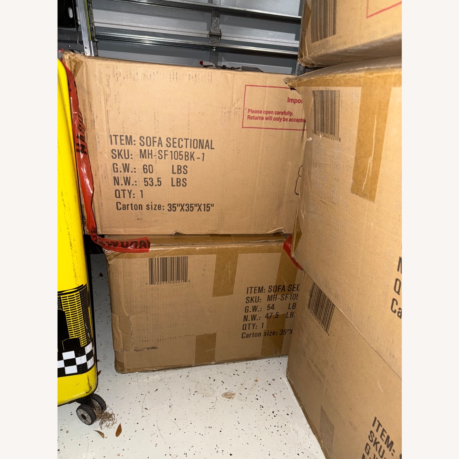 6 Piece Sectional Sofa, Black, Velvet Upholstered  - image-3