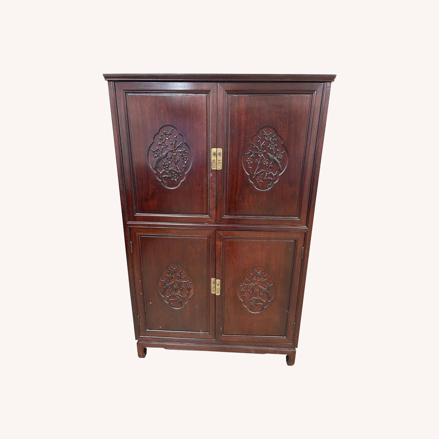 Oriental Furnishings Dark Brown Media Storage - image-0
