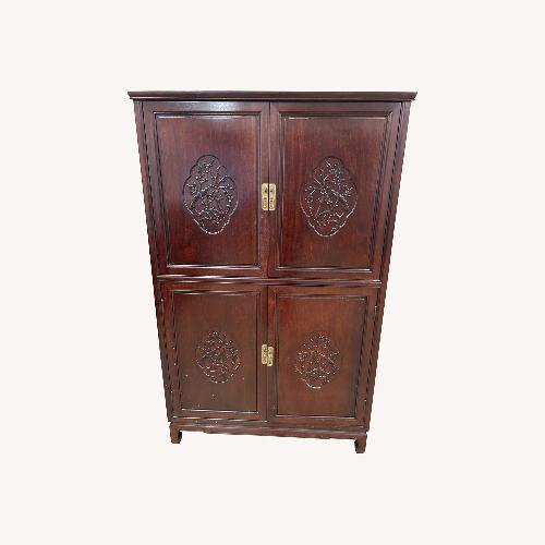 Used Oriental Furnishings Dark Brown Media Storage for sale on AptDeco