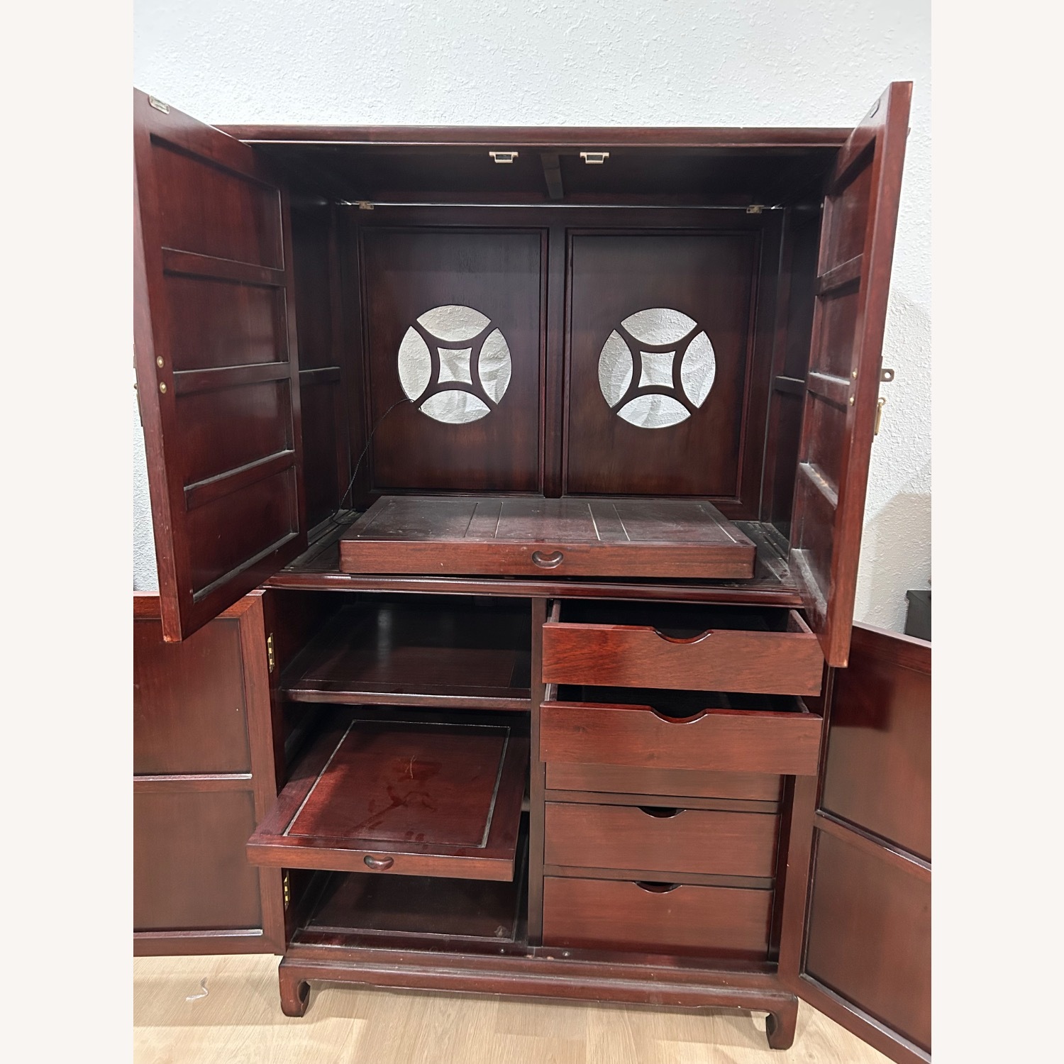 Oriental Furnishings Dark Brown Media Storage - image-2