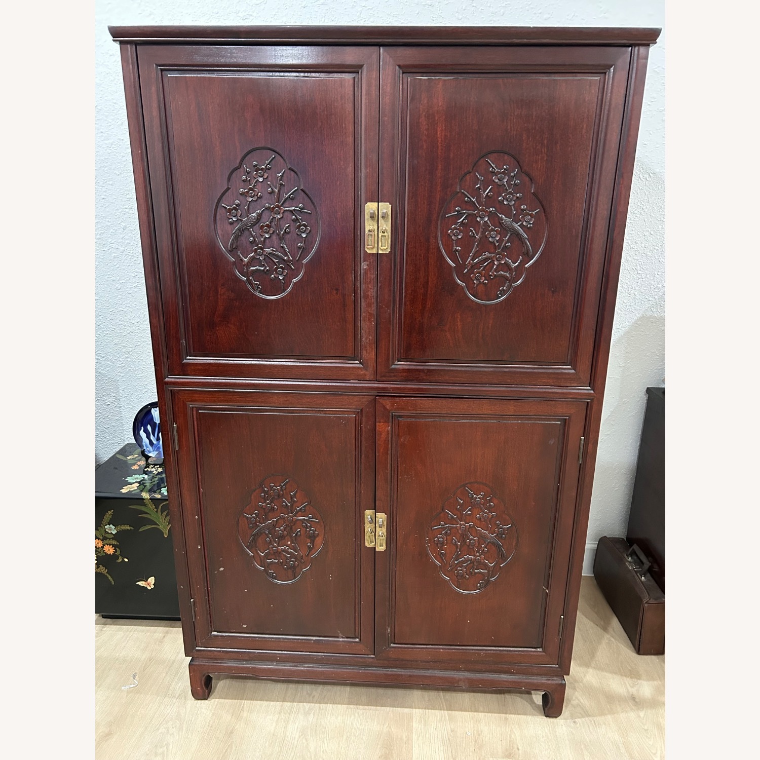 Oriental Furnishings Dark Brown Media Storage - image-1