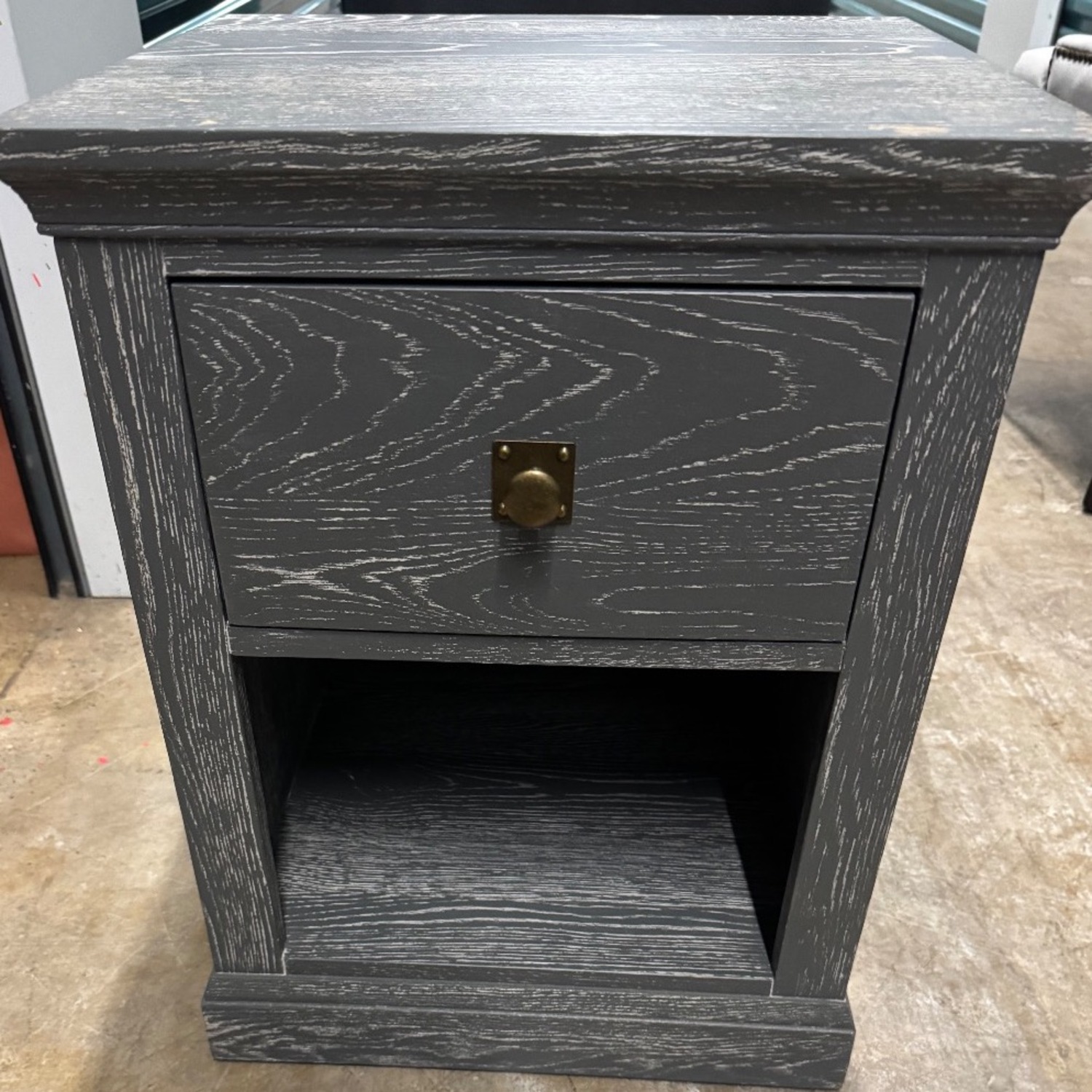 Pottery Barn Kids Dark Gray Wood Nightstands - image-3