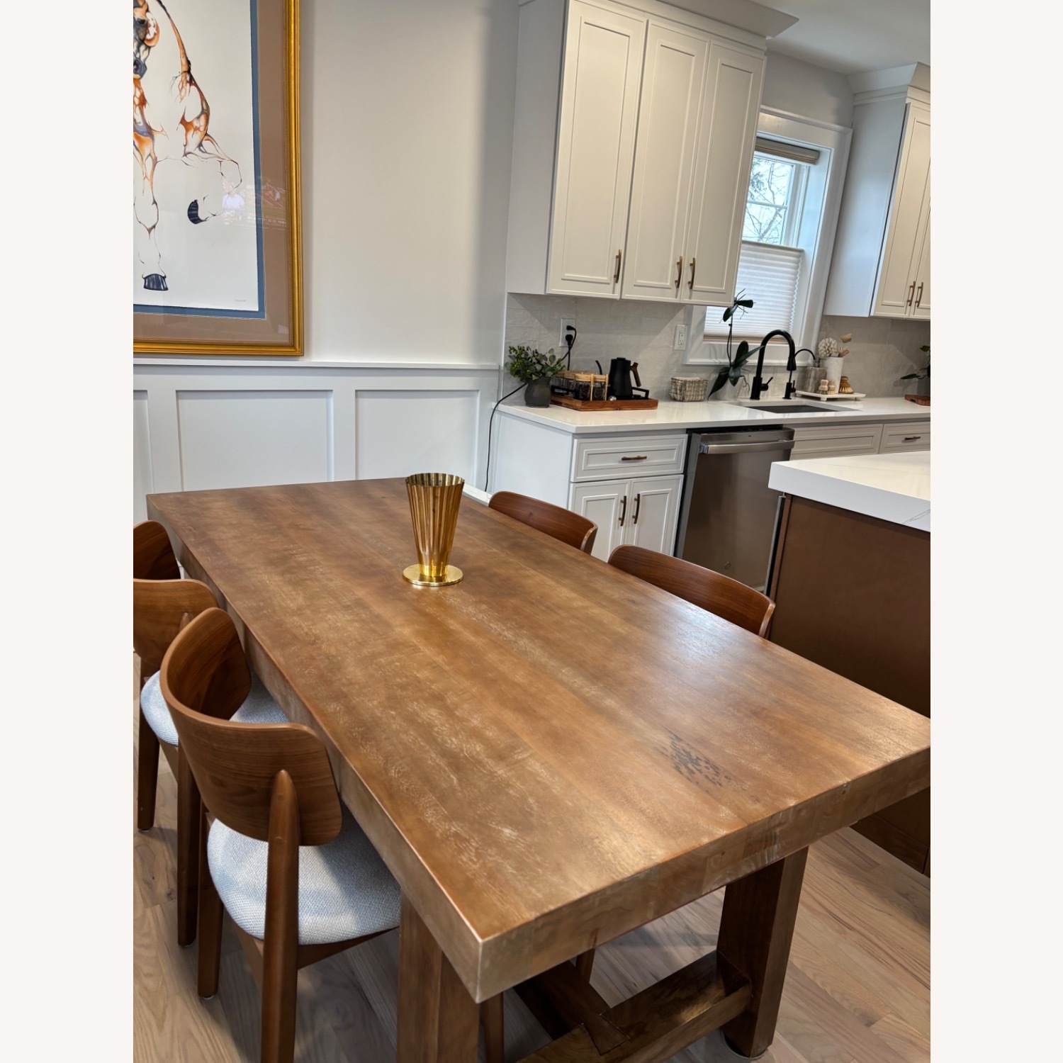 Pottery Barn Reed Dark Brown Wood Dining Table - image-4