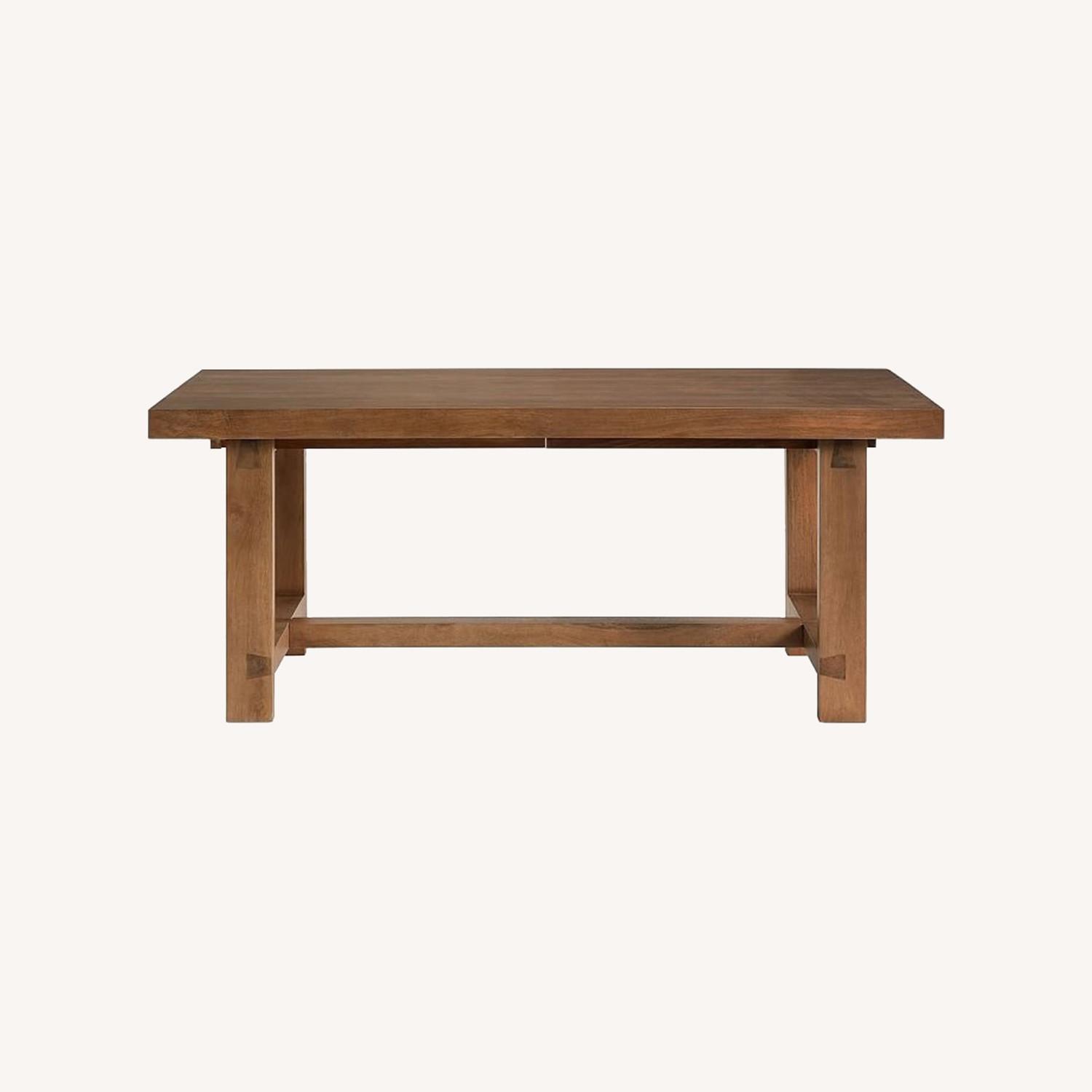 Pottery Barn Reed Dark Brown Wood Dining Table - image-0