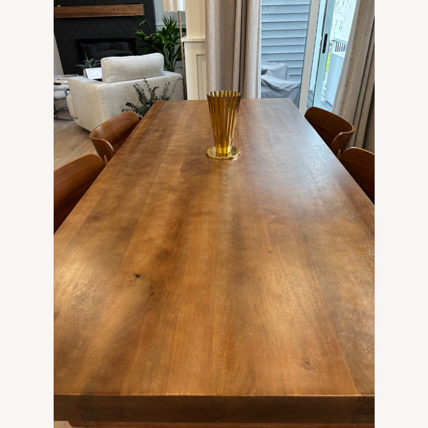 Pottery Barn Reed Dark Brown Wood Dining Table - image-6
