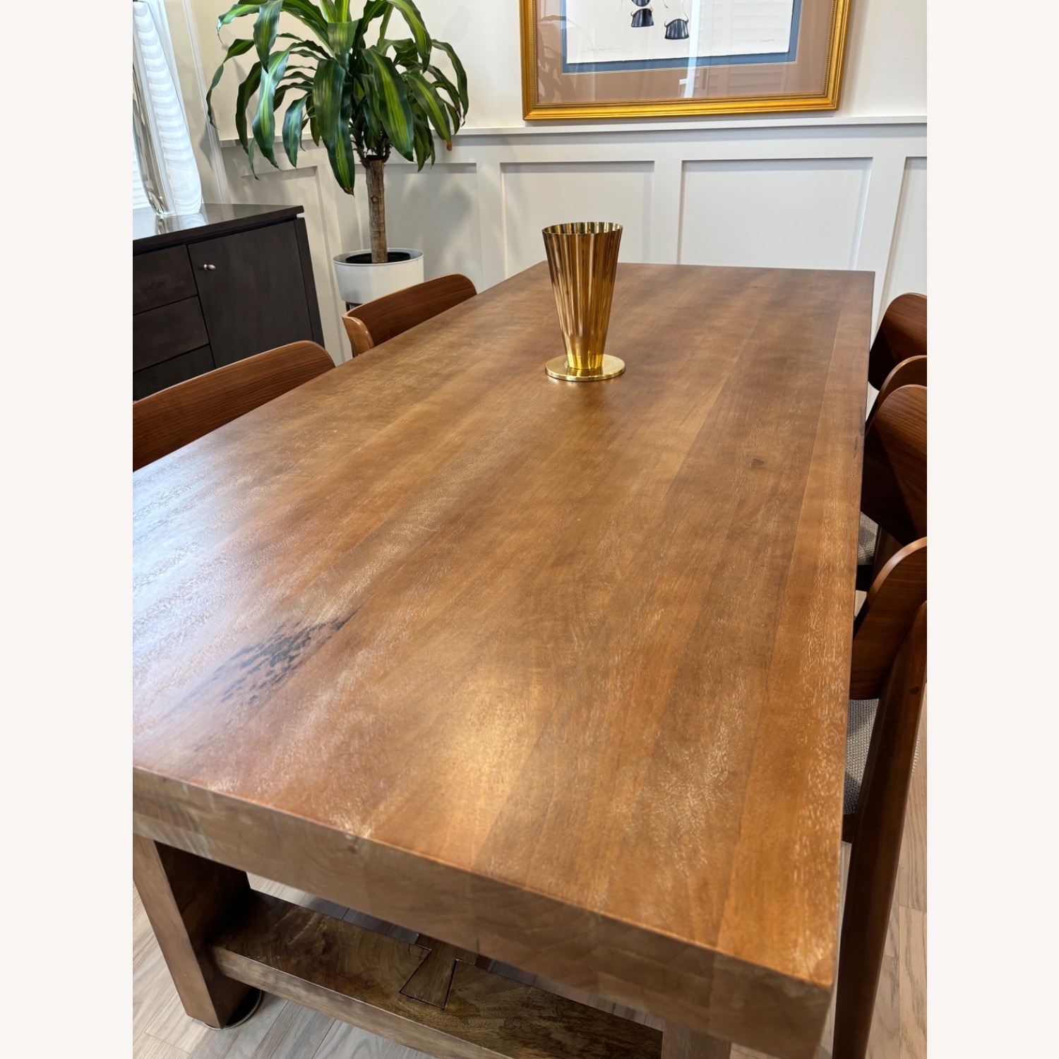 Pottery Barn Reed Dark Brown Wood Dining Table - image-5