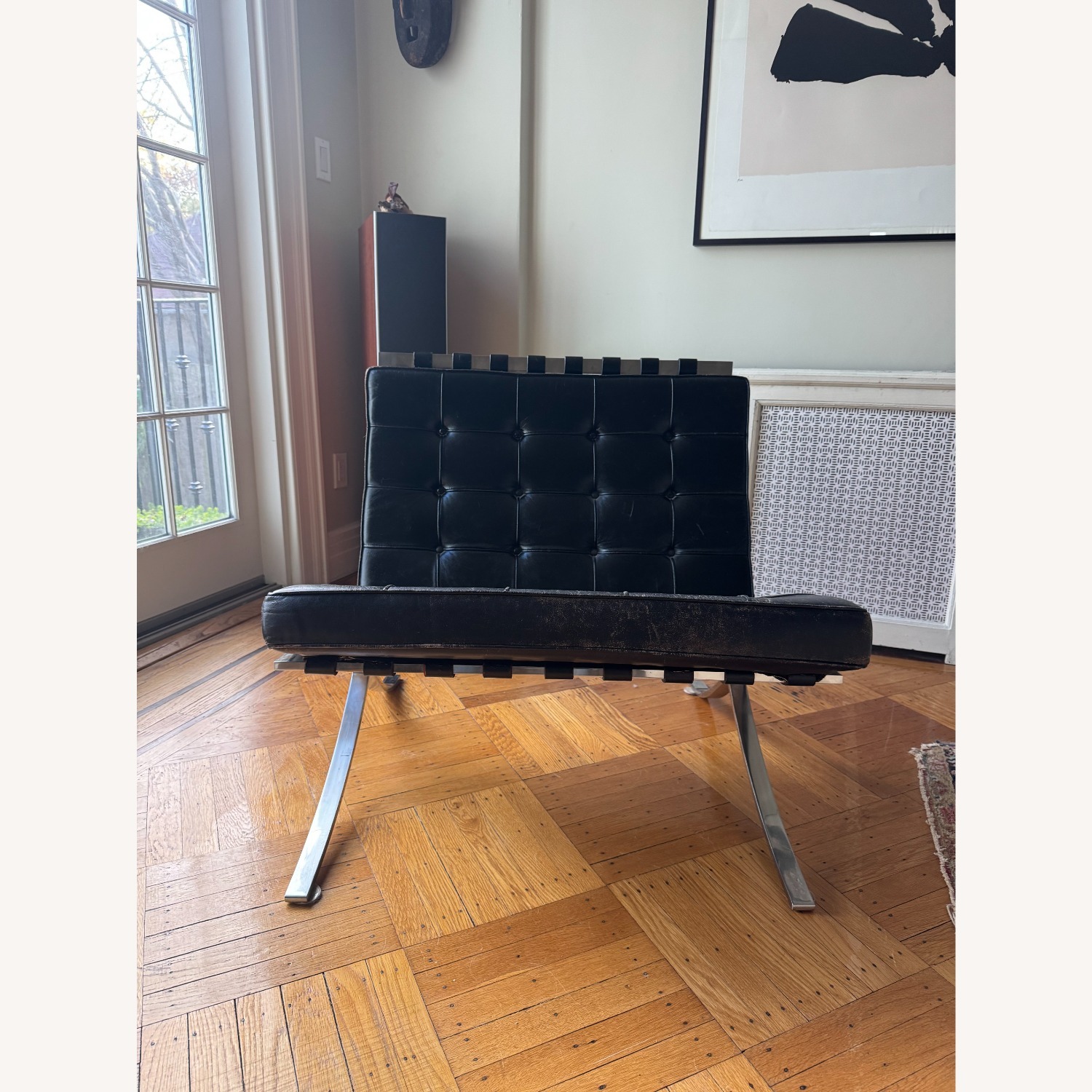 Knoll Black Leather Barcelona Benches - image-2