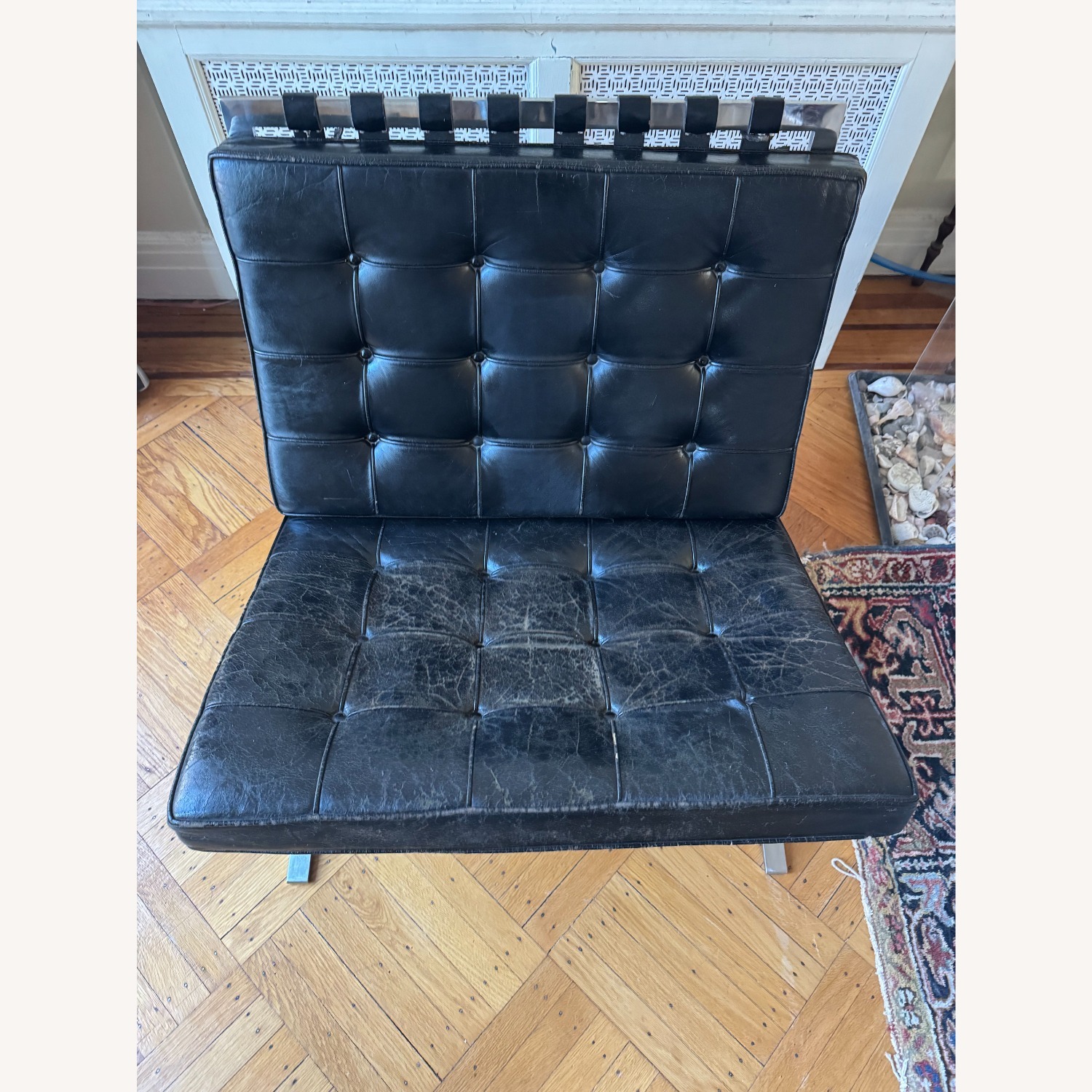 Knoll Black Leather Barcelona Benches - image-6