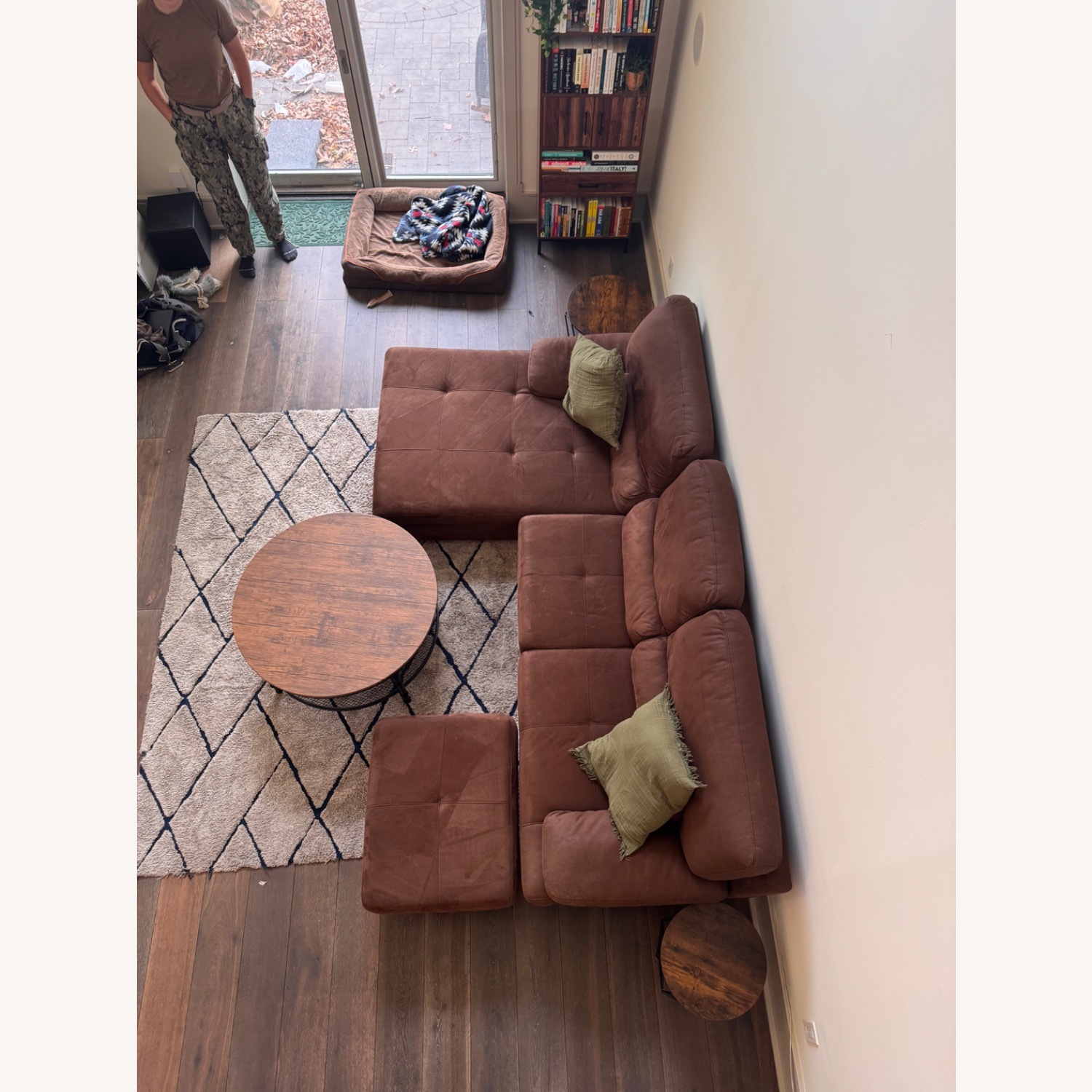 Treviso Dark Brown Faux Leather 2 Piece Sectional - image-10