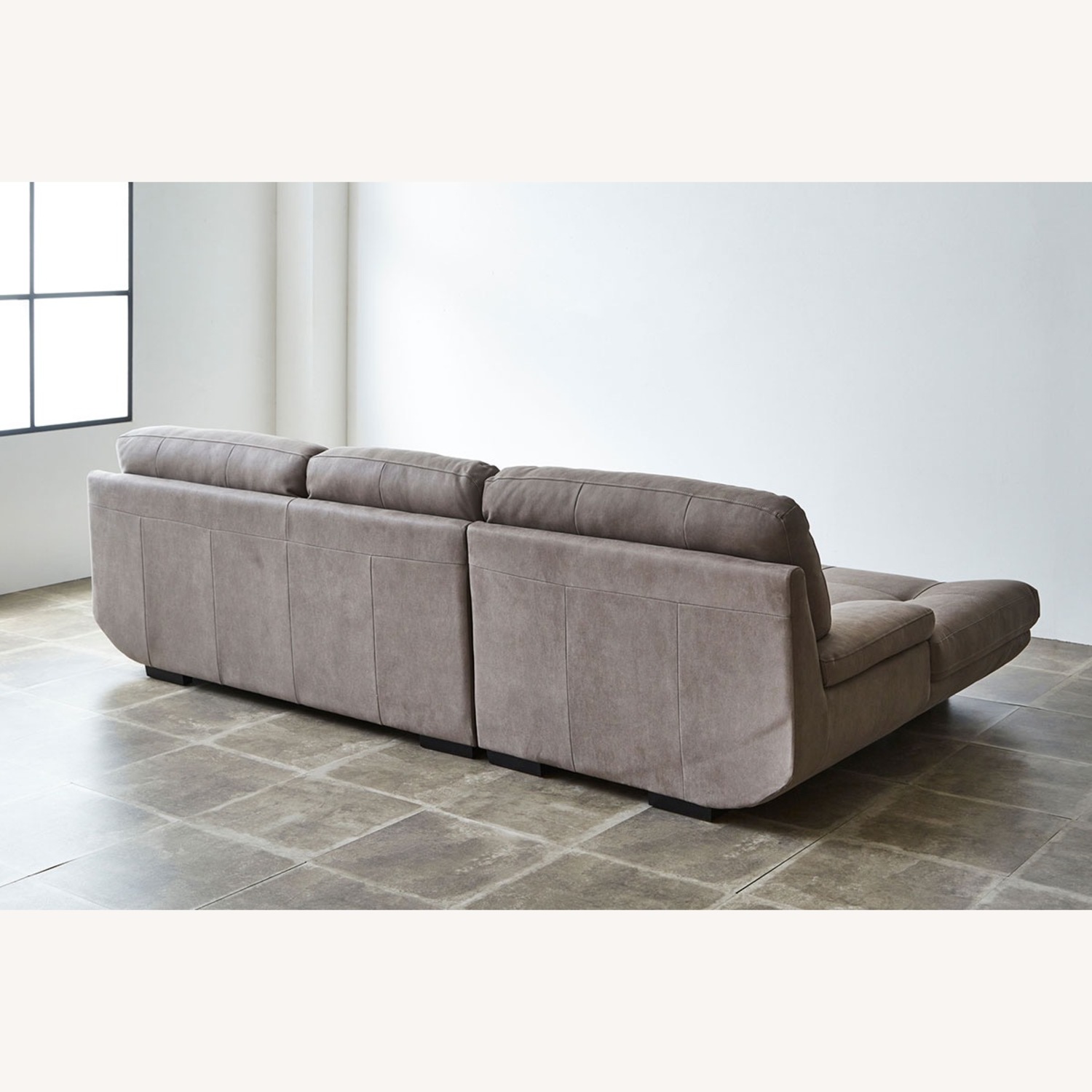 Treviso Dark Brown Faux Leather 2 Piece Sectional - image-7