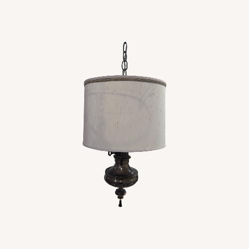 Used Brass 70’s Ceiling Swag Lamp Plug In for sale on AptDeco