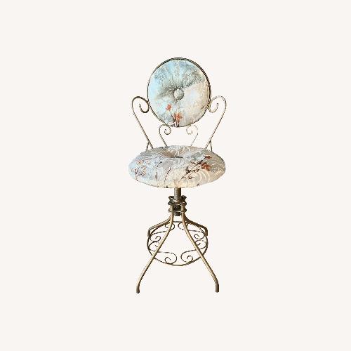 Used Mid Century Brass Vanity Stool Swivels for sale on AptDeco