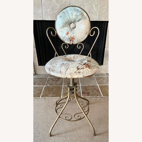 Used Mid Century Brass Vanity Stool Swivels for sale on AptDeco