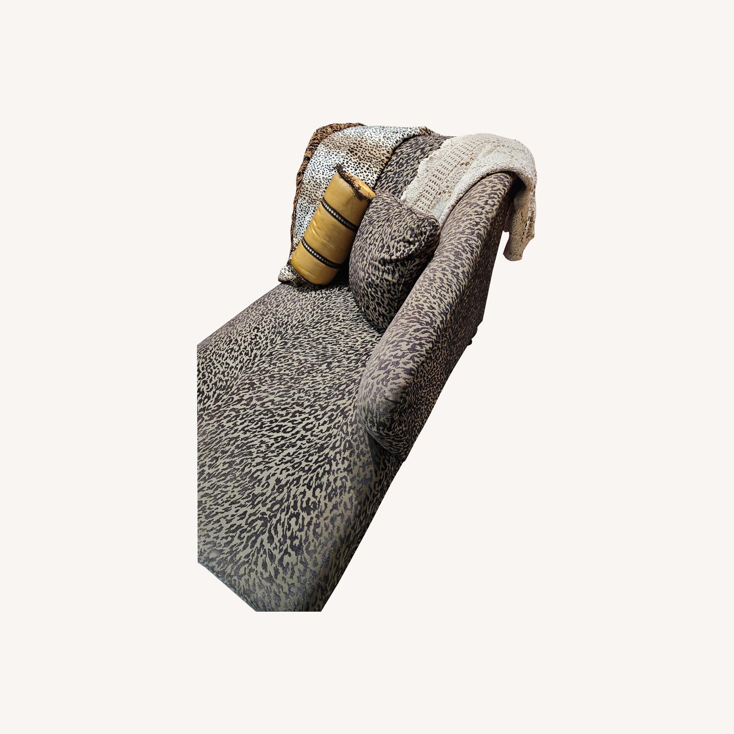 Black Fabric Chaise Lounge - image-0