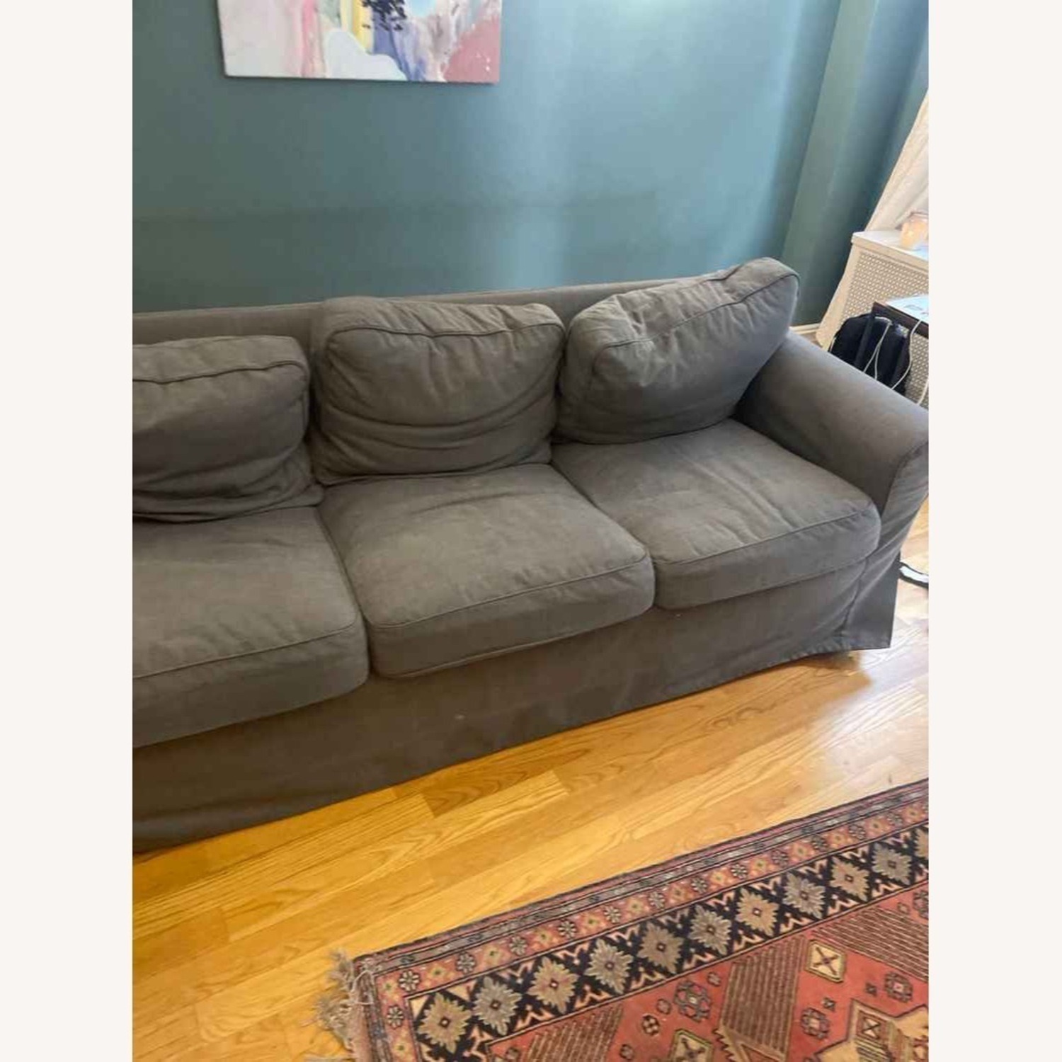 IKEA Uppland Dark Gray Slipcovered Sofa - image-3
