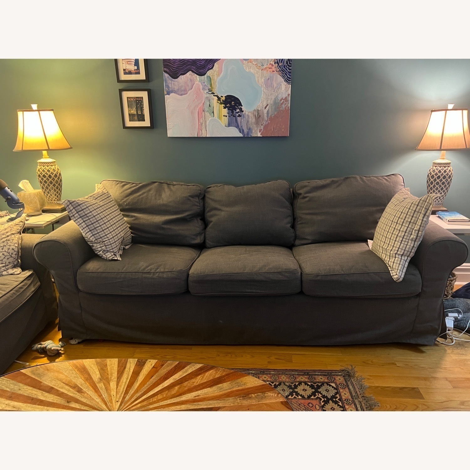 IKEA Uppland Dark Gray Slipcovered Sofa - image-2