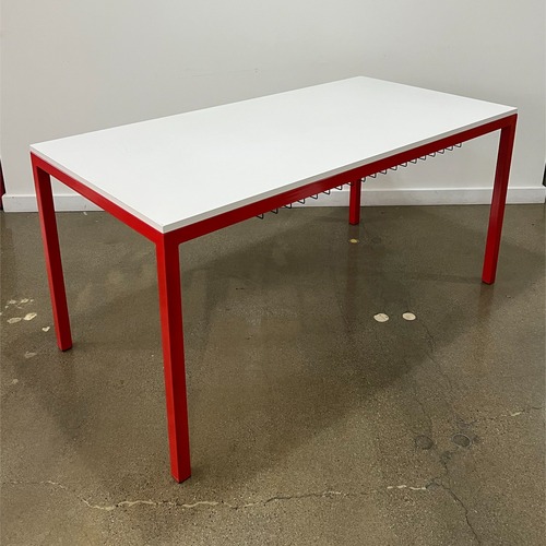 Used Room & Board Red Steel Dining Table for sale on AptDeco